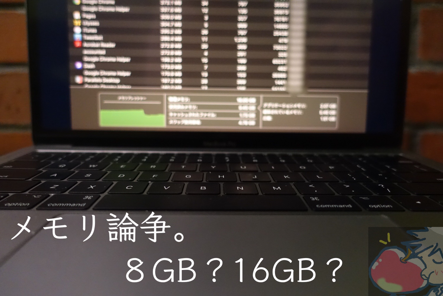 Mac】カスタマイズすべき？メモリ8GB VS 16GB？577名へアンケート取っ