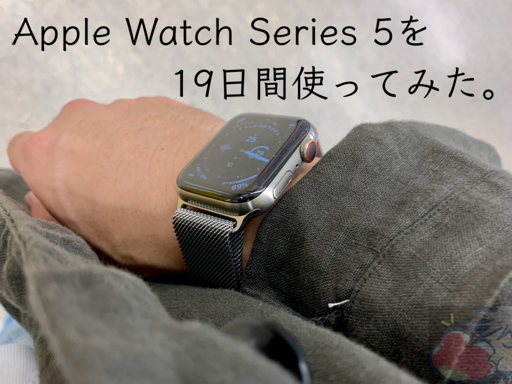 Apple Watch series 5 チタニウム Apple careあり - スマホアクセサリー