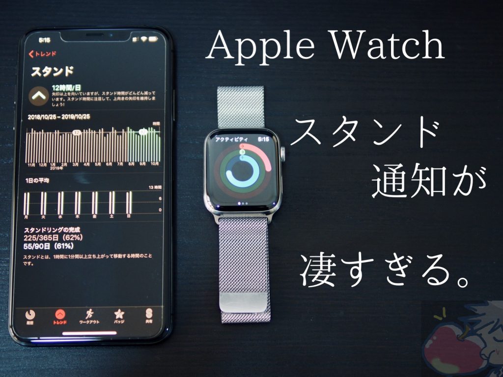 Apple Watch スタンド通知は神 眠気の軽減 病気の予防へ繋がるデータが面白い Apple信者１億人創出計画