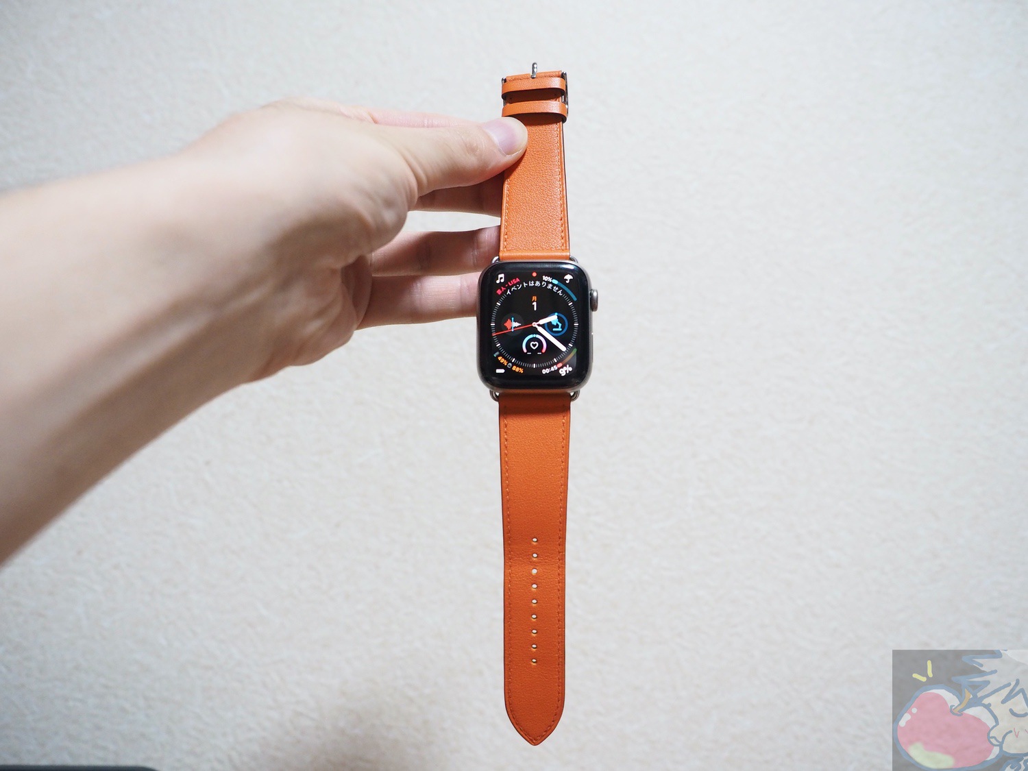 新品未使用】HERMESアップルウォッチ用 オレンジ ラバーバンド - 時計
