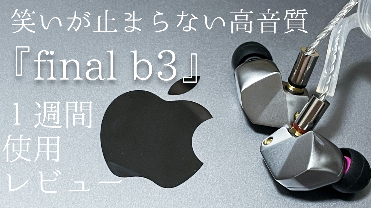 高音質すぎてもはや笑える。有線イヤホン「final b3」１週間使用